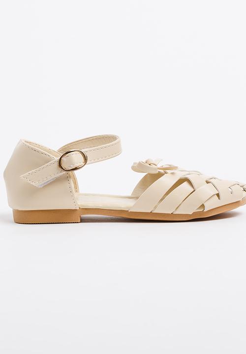 Pop Candy - Girls Cage Sandal Stone