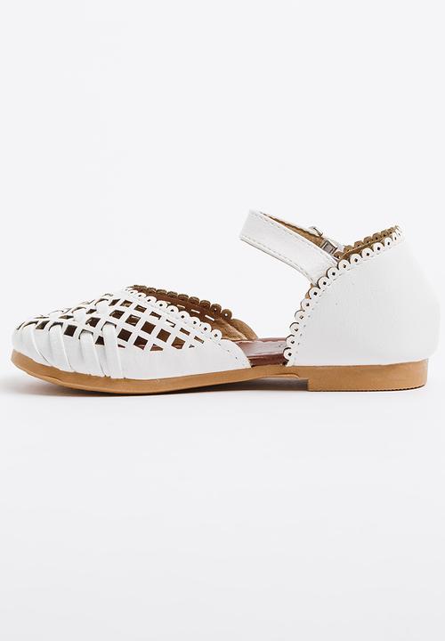 Pop Candy - Girls Cage Sandal White