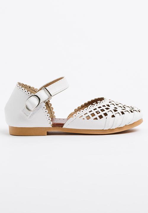 Pop Candy - Girls Cage Sandal White