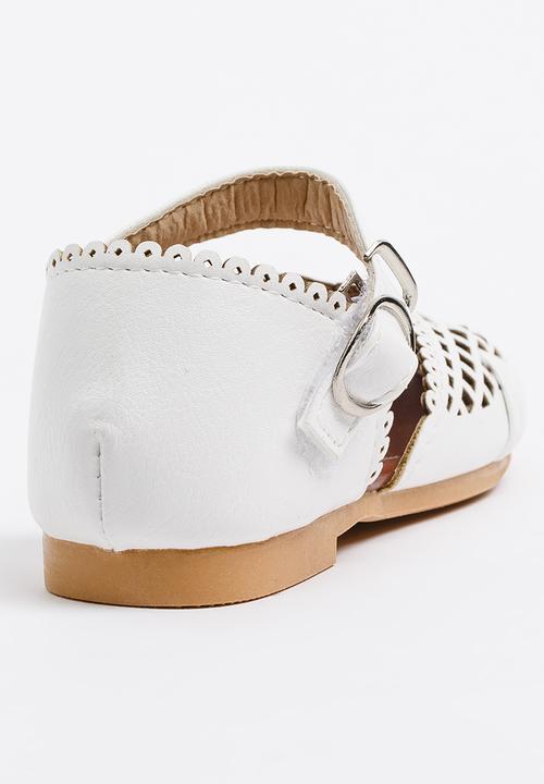 Pop Candy - Girls Cage Sandal White