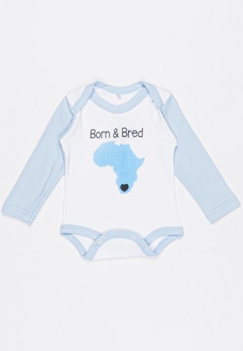 Funky Shop - Born and Bred Babygrow White