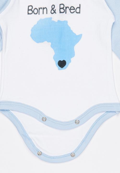 Funky Shop - Born and Bred Babygrow White