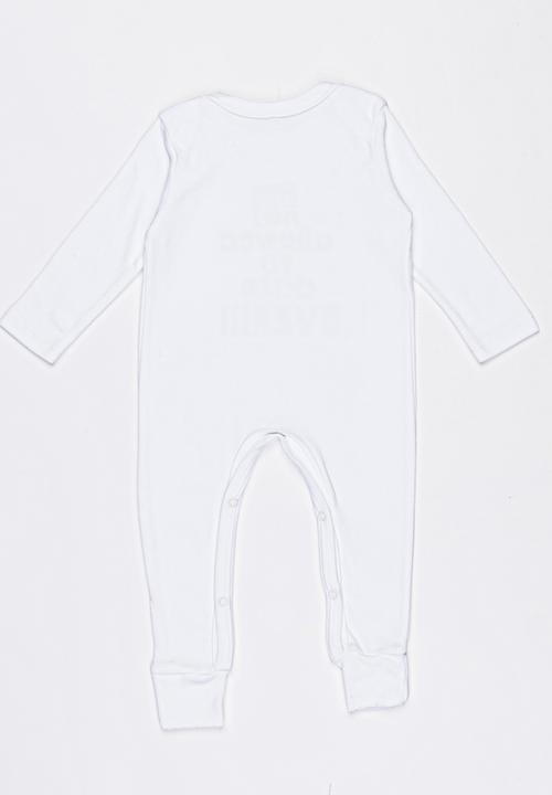 Funky Shop - Im Not Allowed to Date Ever Babygrow White
