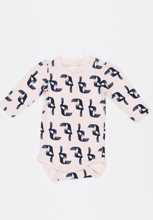 Name It - Girls Printed Bodysuit Pale Pink