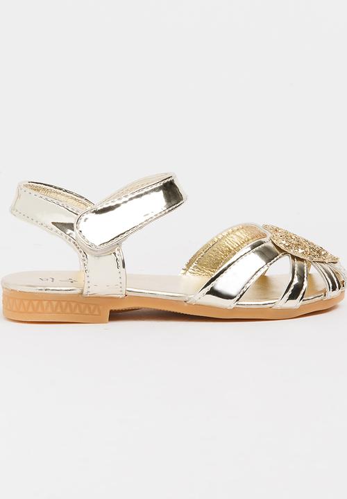 Pop Candy - Sandal with Heart Detail Gold