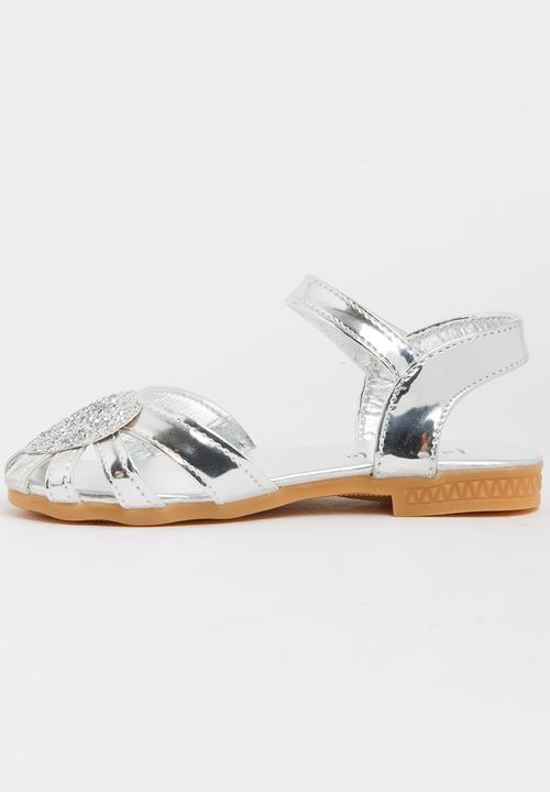 Pop Candy - Sandal with Heart Detail Silver