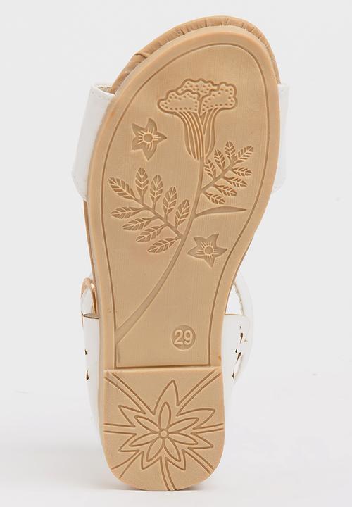 Pop Candy - T-Bar Sandals with Bow White