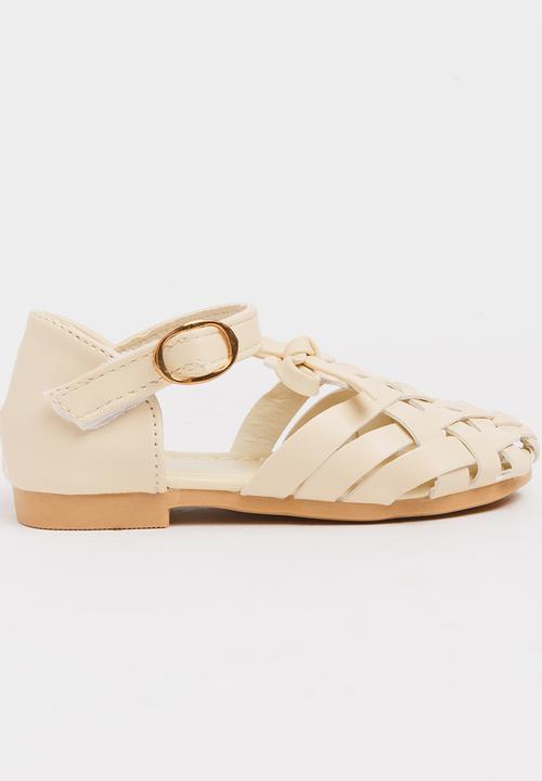 Pop Candy - Girls Cage Sandal Stone