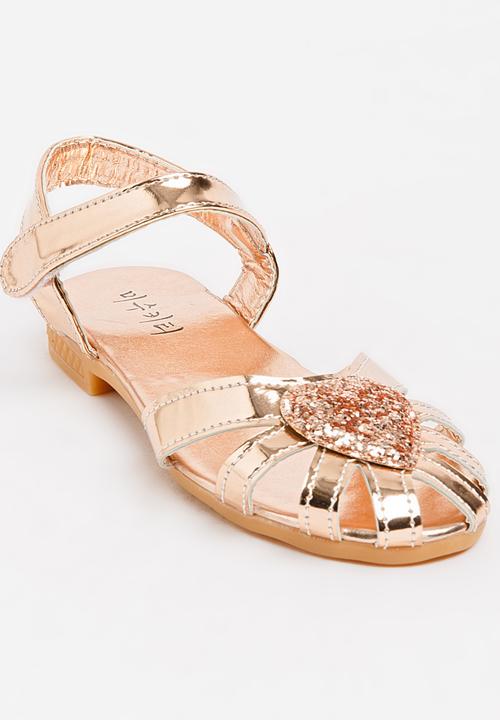 Pop Candy - Sandal with Heart Detail Rose gold