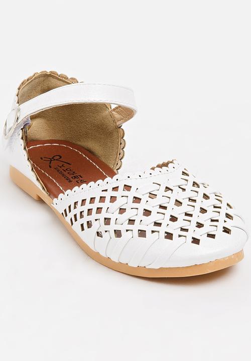 Pop Candy - Girls Cage Sandal White