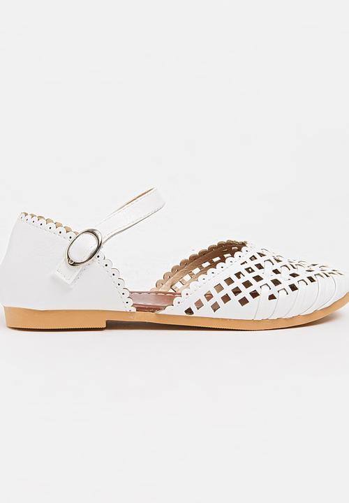 Pop Candy - Girls Cage Sandal White