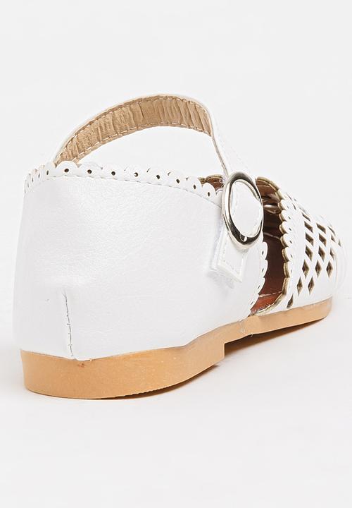 Pop Candy - Girls Cage Sandal White