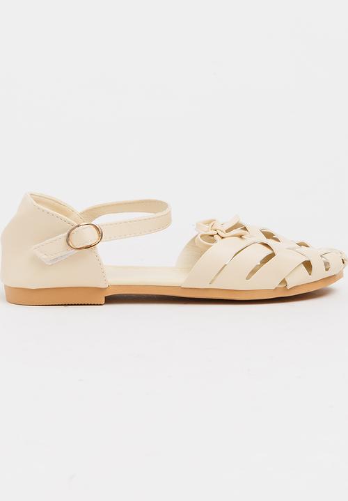 Pop Candy - Girls Cage Sandal Stone