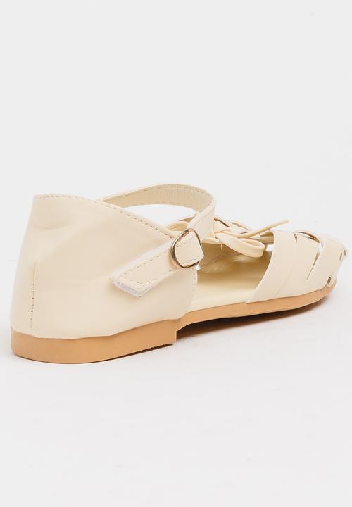 Pop Candy - Girls Cage Sandal Stone