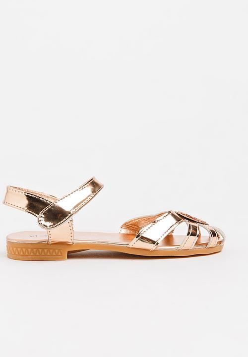 Pop Candy - Sandal with Heart Detail Rose gold