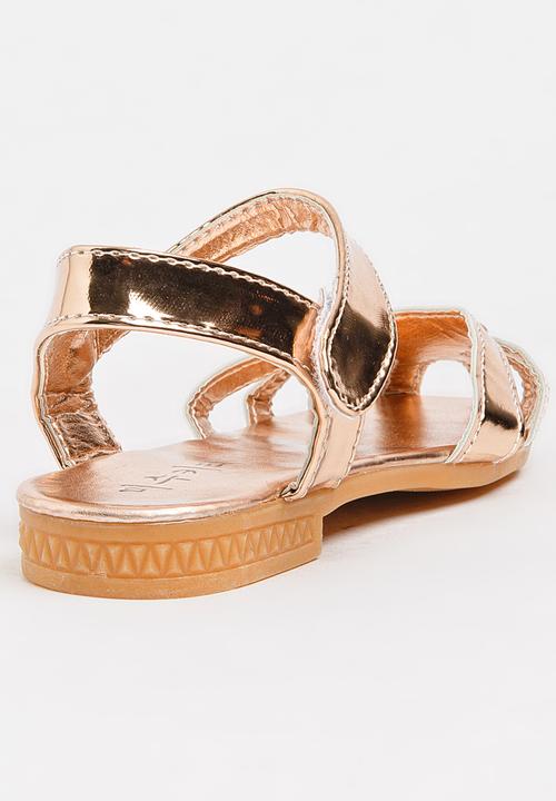 Pop Candy - Sandal with Heart Detail Rose gold