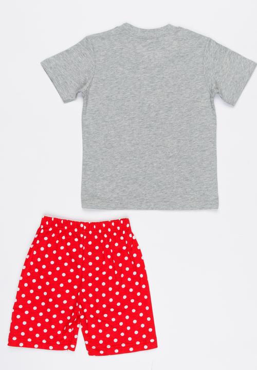 Pop Candy - Girls Printed  PJ Set Red