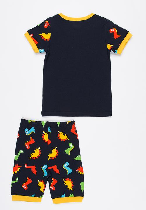 Pop Candy - Boys Printed  PJ Set Navy