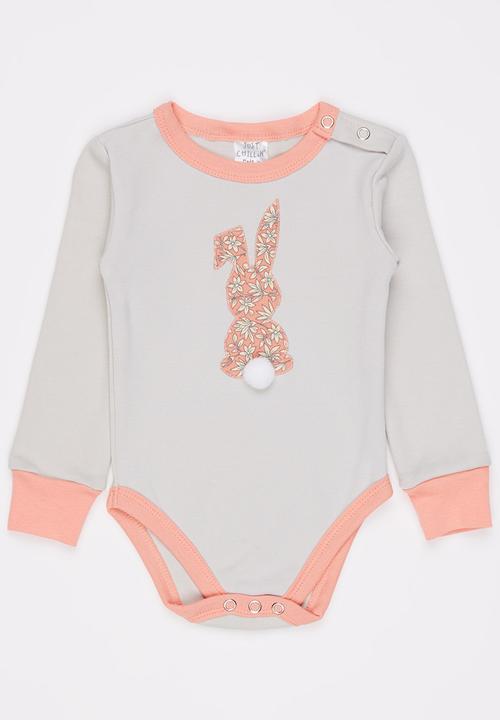 Just chillin - Girls Onsie Grey Melange