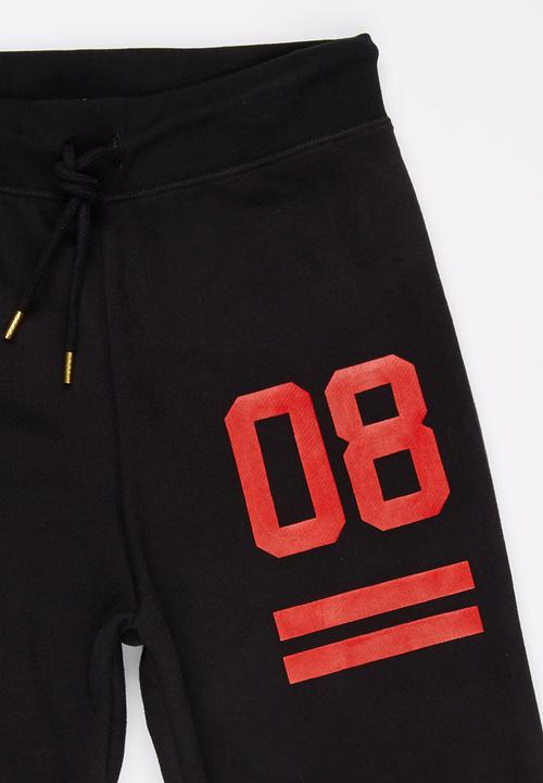 Rebel Republic - Printed Sweatpants Black