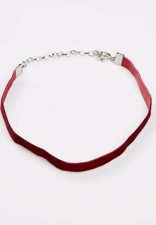 Jewels and Lace - Velvet Choker Burgundy