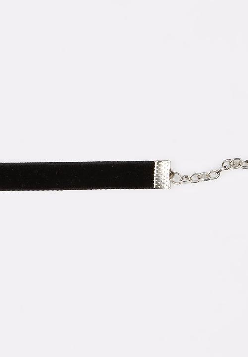 Jewels and Lace - Velvet Choker Black