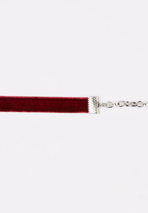 Jewels and Lace - Velvet Choker Burgundy