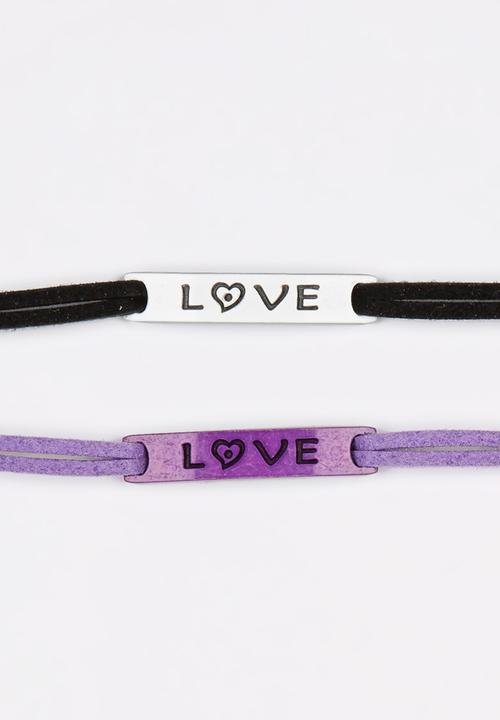 Jewels and Lace - Love Twinpack Bracelets Multi-colour
