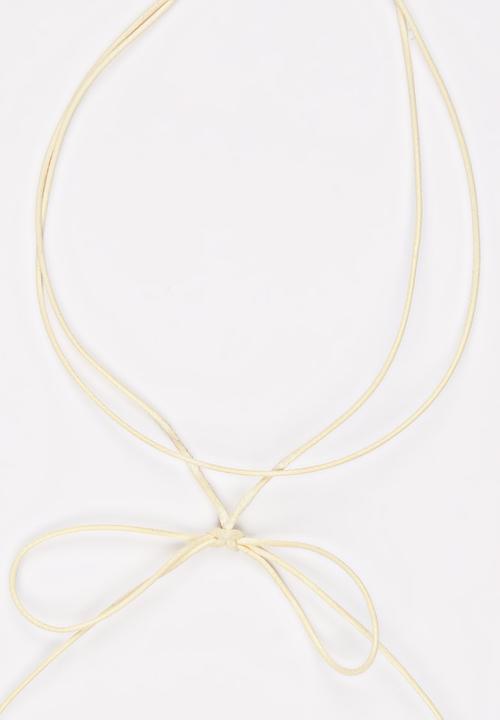 Jewels and Lace - Bow Tie Choker Cream