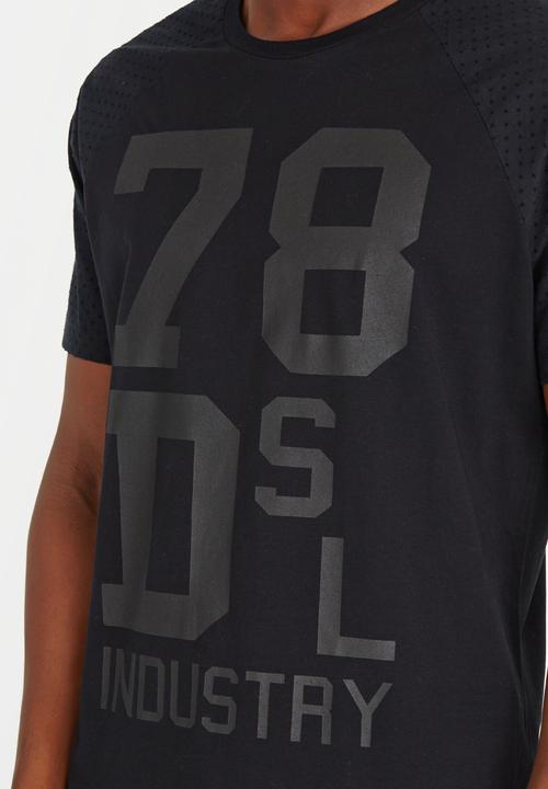 Diesel  - Joe Raglan T Shirt Black