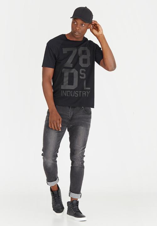 Diesel  - Joe Raglan T Shirt Black