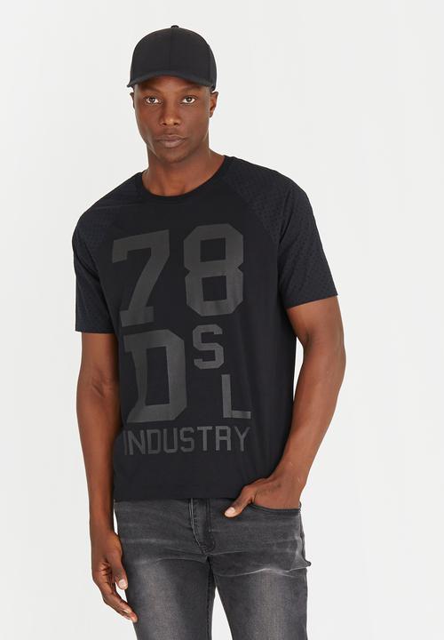 Diesel  - Joe Raglan T Shirt Black