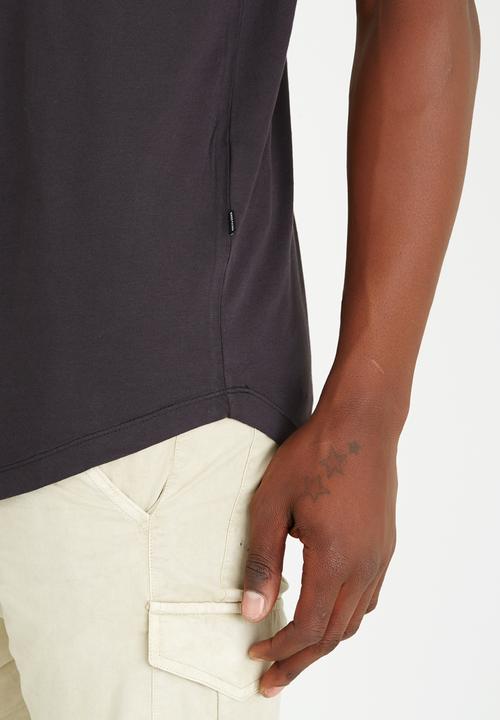 Only & Sons - Mahu Long Line T-Shirt Dark Grey