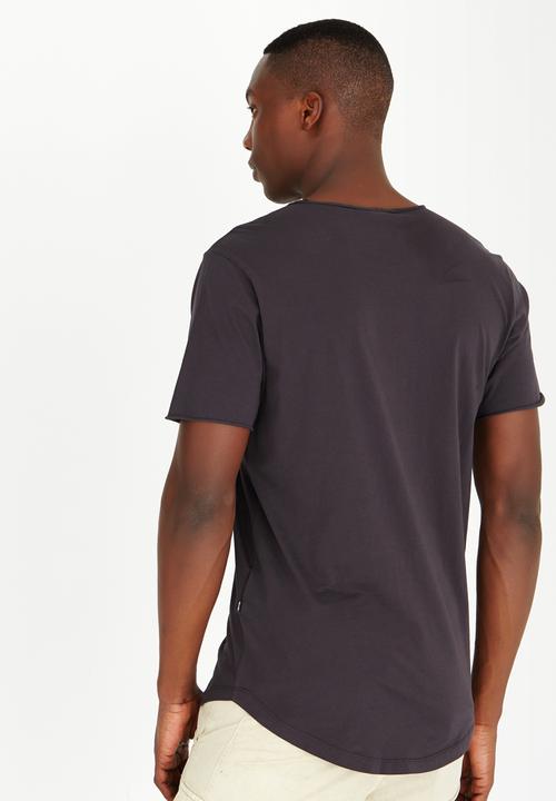 Only & Sons - Mahu Long Line T-Shirt Dark Grey