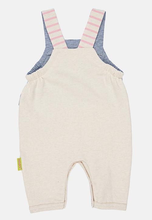 Hooligans - Leggy Giraffe Dungaree Set Multi-colour