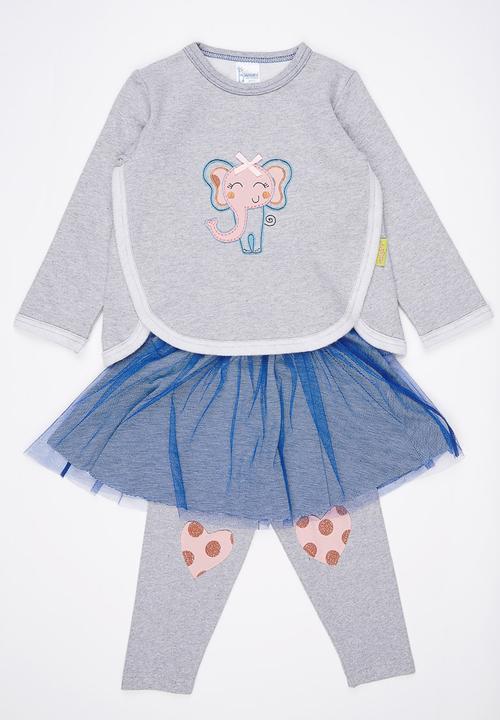 Hooligans - Ellie Dress & Leggings Set Multi-colour