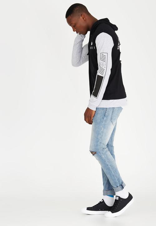 St Goliath - Ricochet Hooded Long Sleeve Black