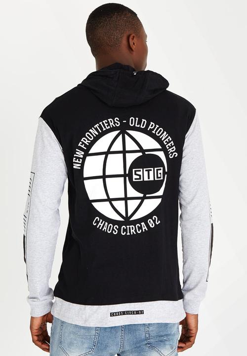St Goliath - Ricochet Hooded Long Sleeve Black