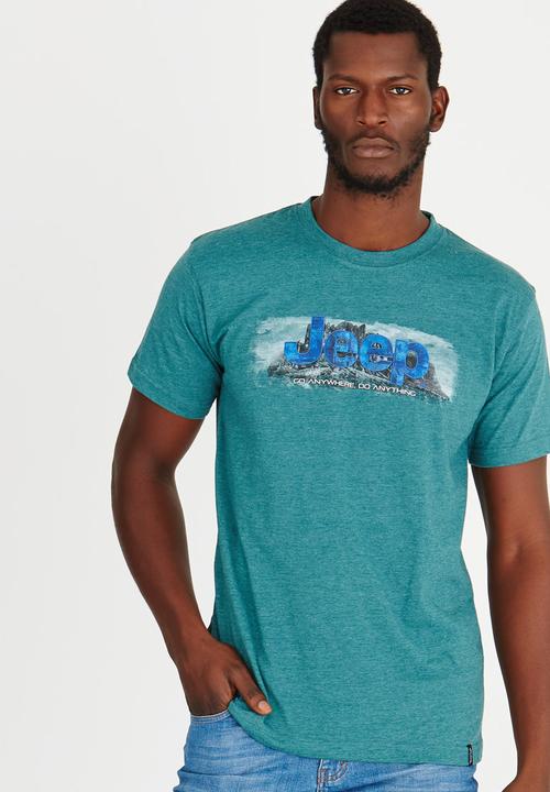 JEEP - Printed T Shirt Dark Green