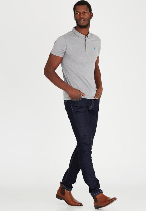 POLO - Classic Small Pony Golfer Grey Melange