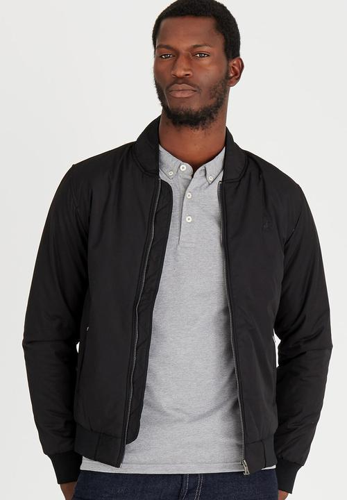 black polo jacket