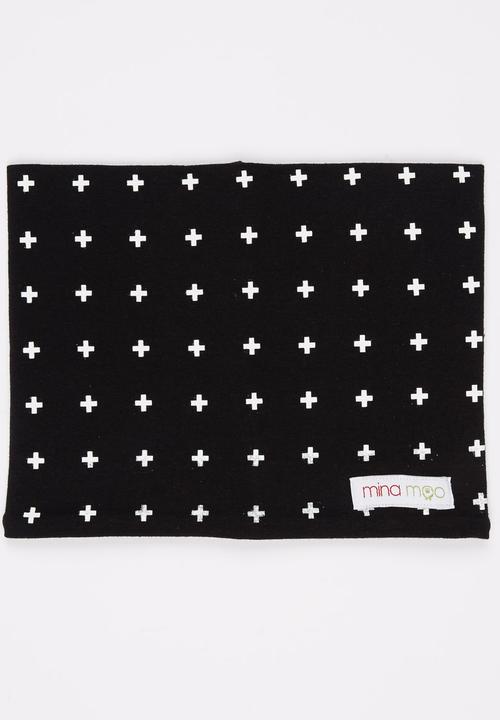 Mina Moo - Swiss Cross Snoodi Black and White