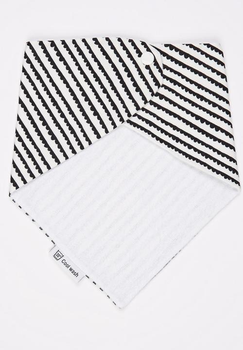 Mina Moo - Mini Hedges Bib Black and White