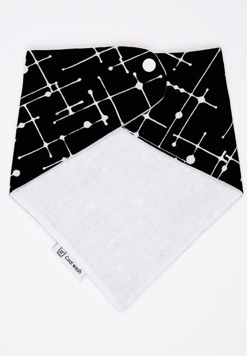 Mina Moo - Black Grid Bib Black and White