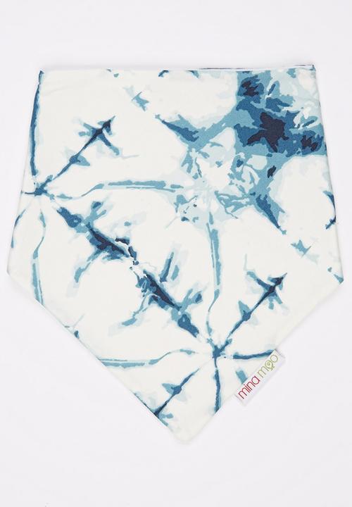 Mina Moo - Japanese Shibori Bib Blue and White