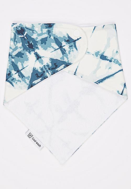 Mina Moo - Japanese Shibori Bib Blue and White