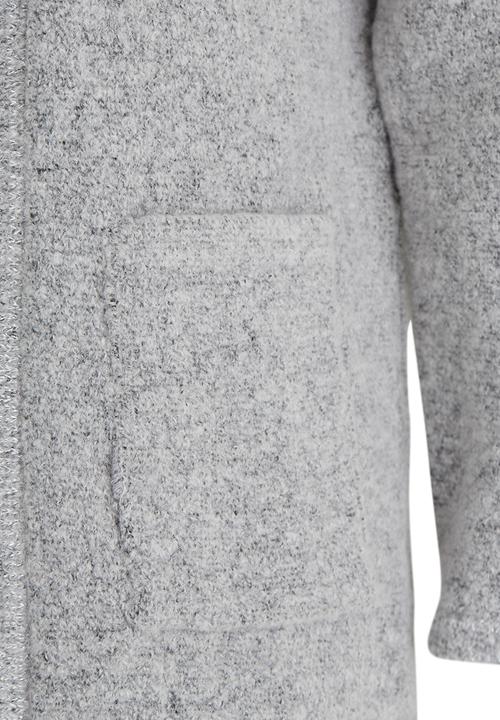 See-Saw - Fluffy Cardigan Pale Grey