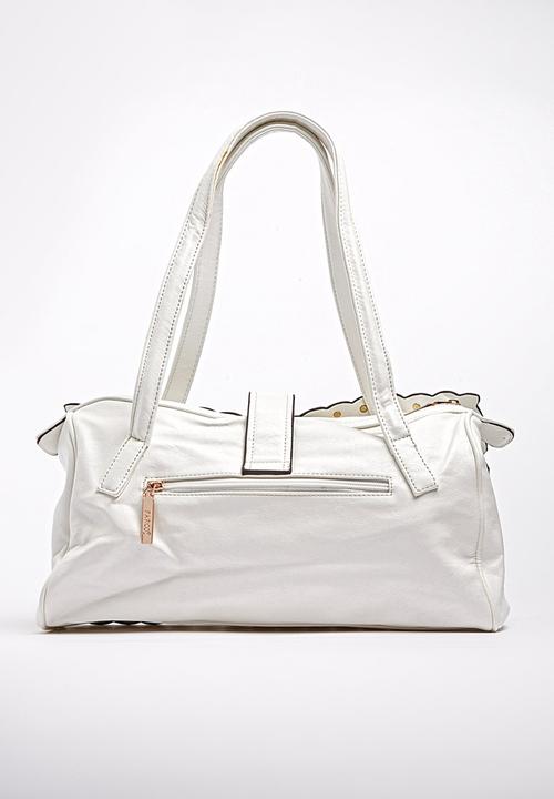 Parco Collection - Structured Bag with Stud Detail White