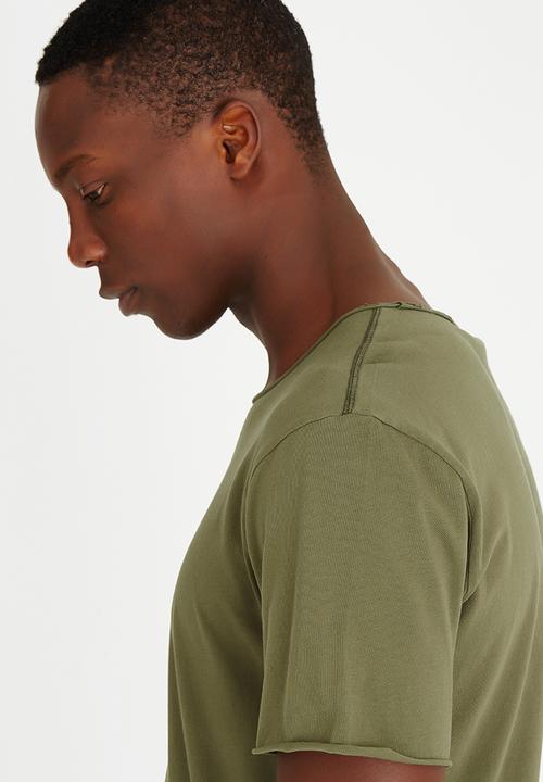 Only & Sons - Mahu Long Line T-Shirt Khaki Green