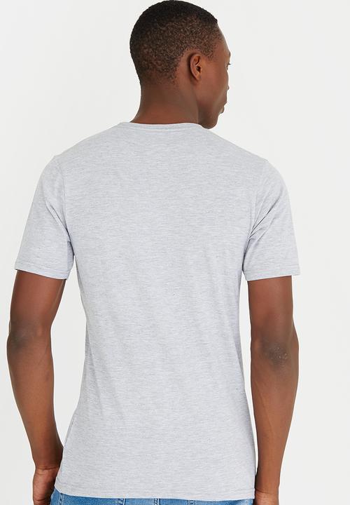 Quiksilver - Chest Printed Fashion Fit Tee Grey